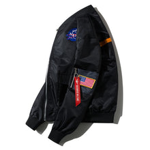 Load image into Gallery viewer, 2019 Winter New Style MEN'S Cotton Clothes NASA Joint Pilots Stand Collar Jacket Large Size Couples Workwear