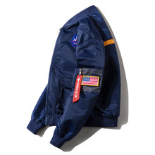 Load image into Gallery viewer, 2019 Winter New Style MEN'S Cotton Clothes NASA Joint Pilots Stand Collar Jacket Large Size Couples Workwear